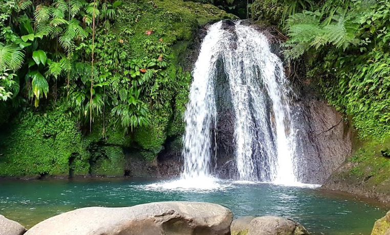 Cascade aux Ecrevisses waterfall in Guadeloupe National Park