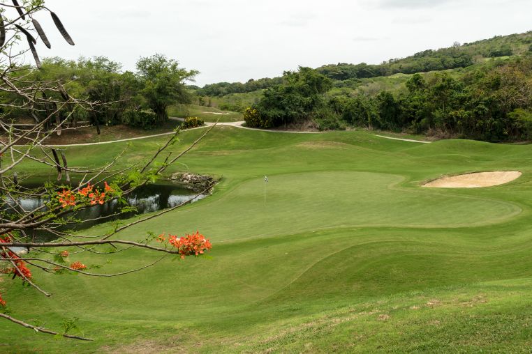 Hilly golf course in Jamaica